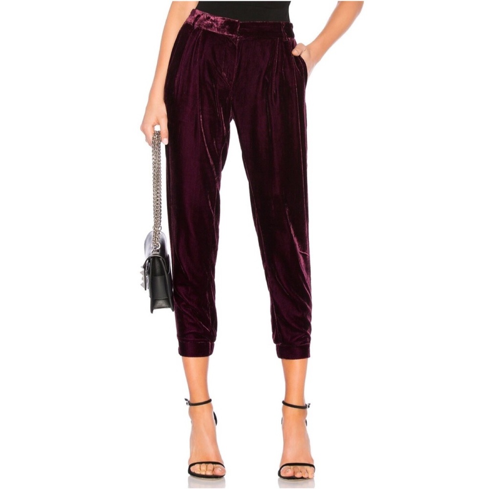 Parker Morgan Velvet Pants in Cordovan Sz 2